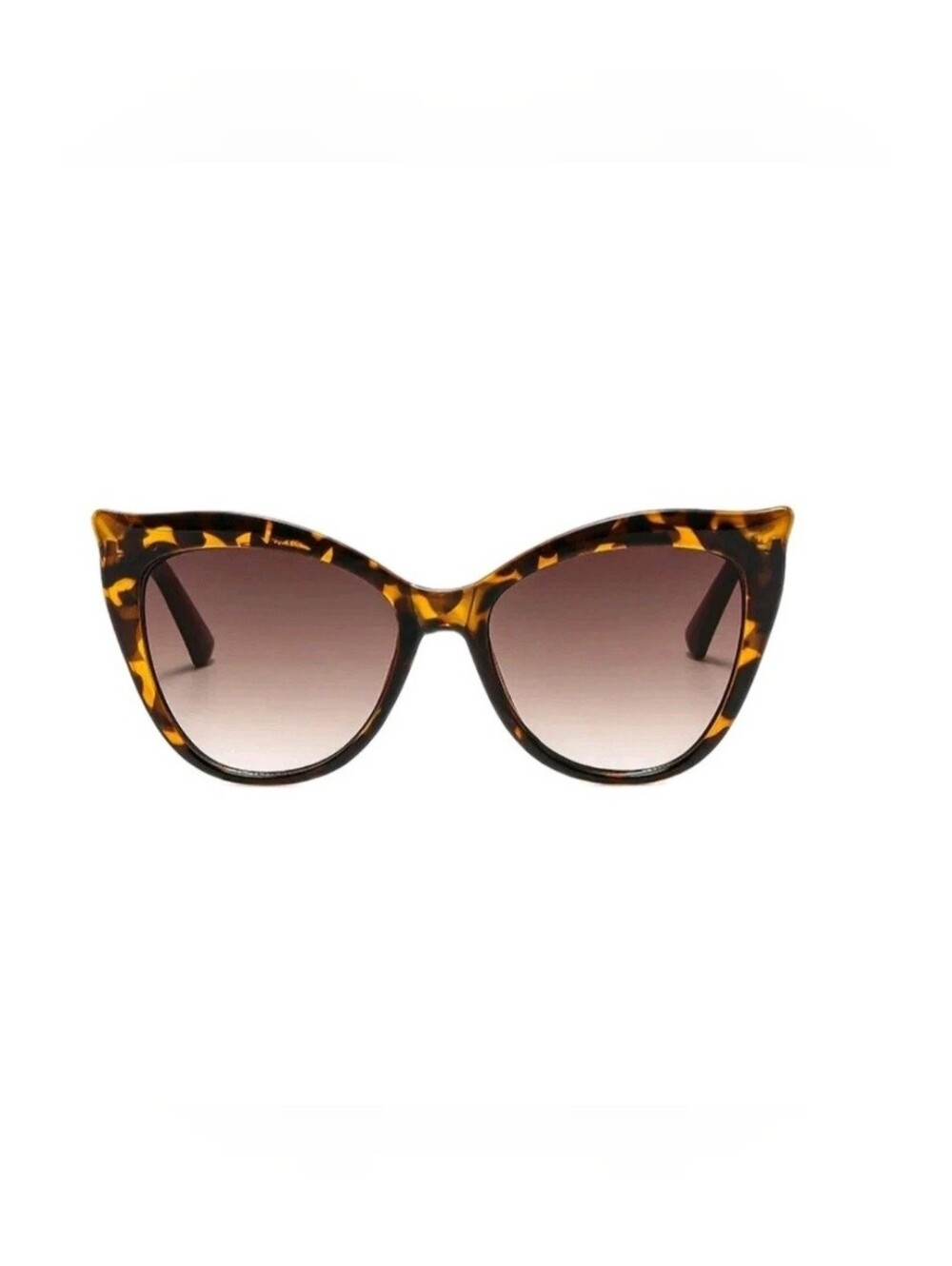 Cat-Eye Tortoiseshell Sunglasses - Brown Gradient Lenses